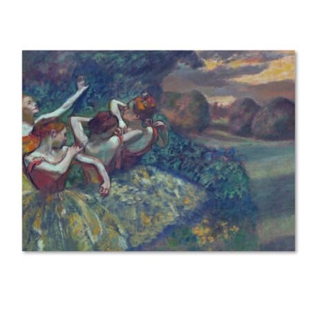 Trademark Fine Art Edgar Degas 'Four Dancers 1899' Canvas Art, 18x24 ...